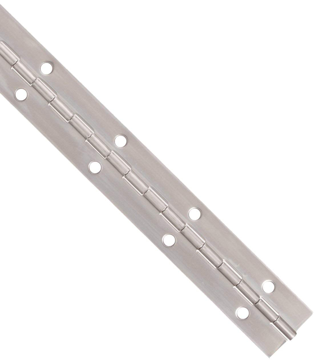 Stainless Steel Continuous Hinge with Hole, Bright Annealed Finish (6 Feet, 3 Inches)
