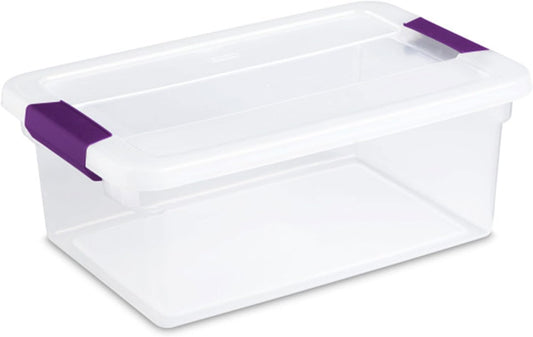 Sterilite 48-Pack 15 Quart ClearView Latch Box, Stackable Organizer Bins with Latching Lids - Clear Plastic Organization Containers for Closet, Bedroom, Shelving Units and Everyday Home Storage