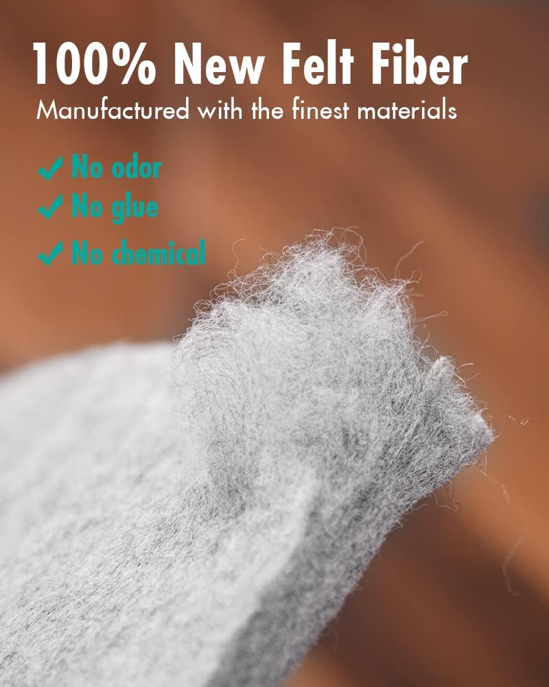 Non Slip Rug Pad Gripper - 5x8 Feet 1/4” Extra Thick Felt Under Rug for Area Rugs and Hardwood Floors,Super Cushioned Non Skid Carpet Padding