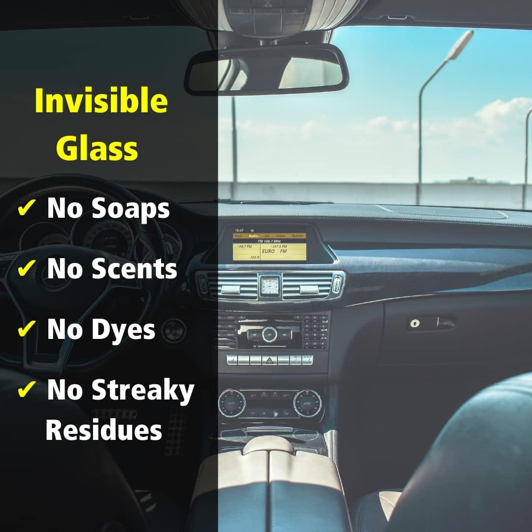 Invisible Glass 91164-4PK Premium Aerosol Glass and Window Cleaner for Auto and Home Cleans Glass, Windows, Windshields, and More, Streak-Free, Ammonia-Free, Tint-Safe, 19 oz (Pack of 4)