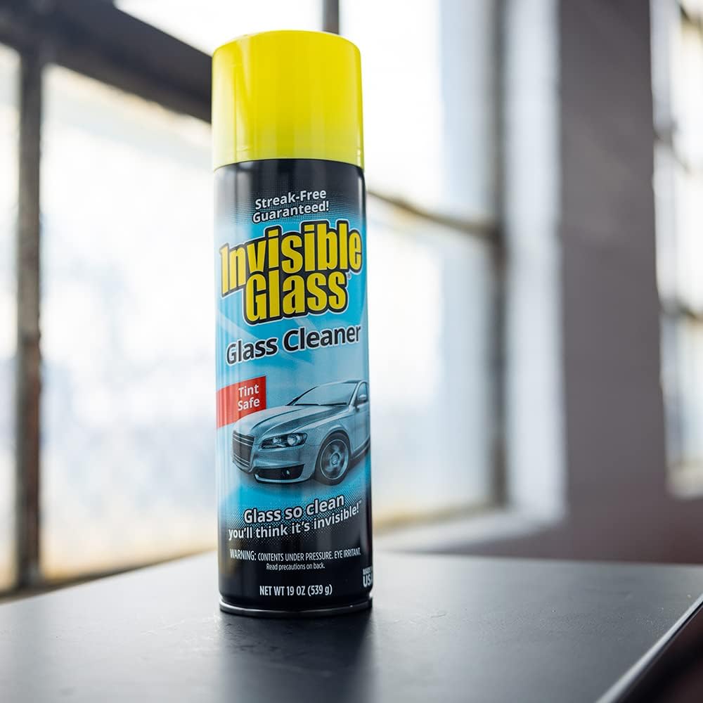 Invisible Glass 91164-4PK Premium Aerosol Glass and Window Cleaner for Auto and Home Cleans Glass, Windows, Windshields, and More, Streak-Free, Ammonia-Free, Tint-Safe, 19 oz (Pack of 4)