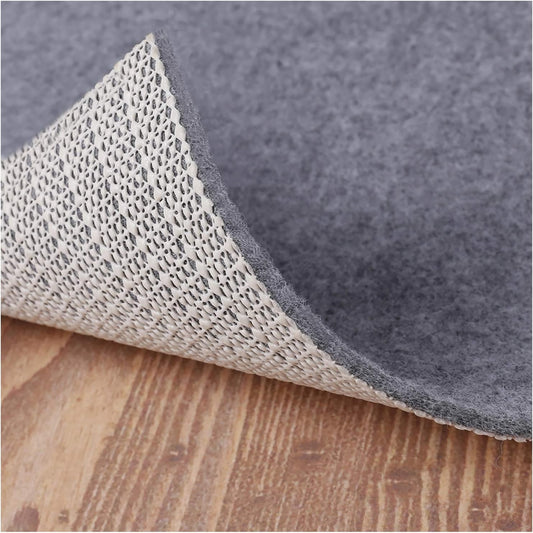 Non Slip Rug Pad Grippers - Round 6x6, 1/8" Thick, (Felt + Rubber) Double Layers Area Carpet Mat Tap, Provides Protection and Cushioning for Hardwood or Tile Floors