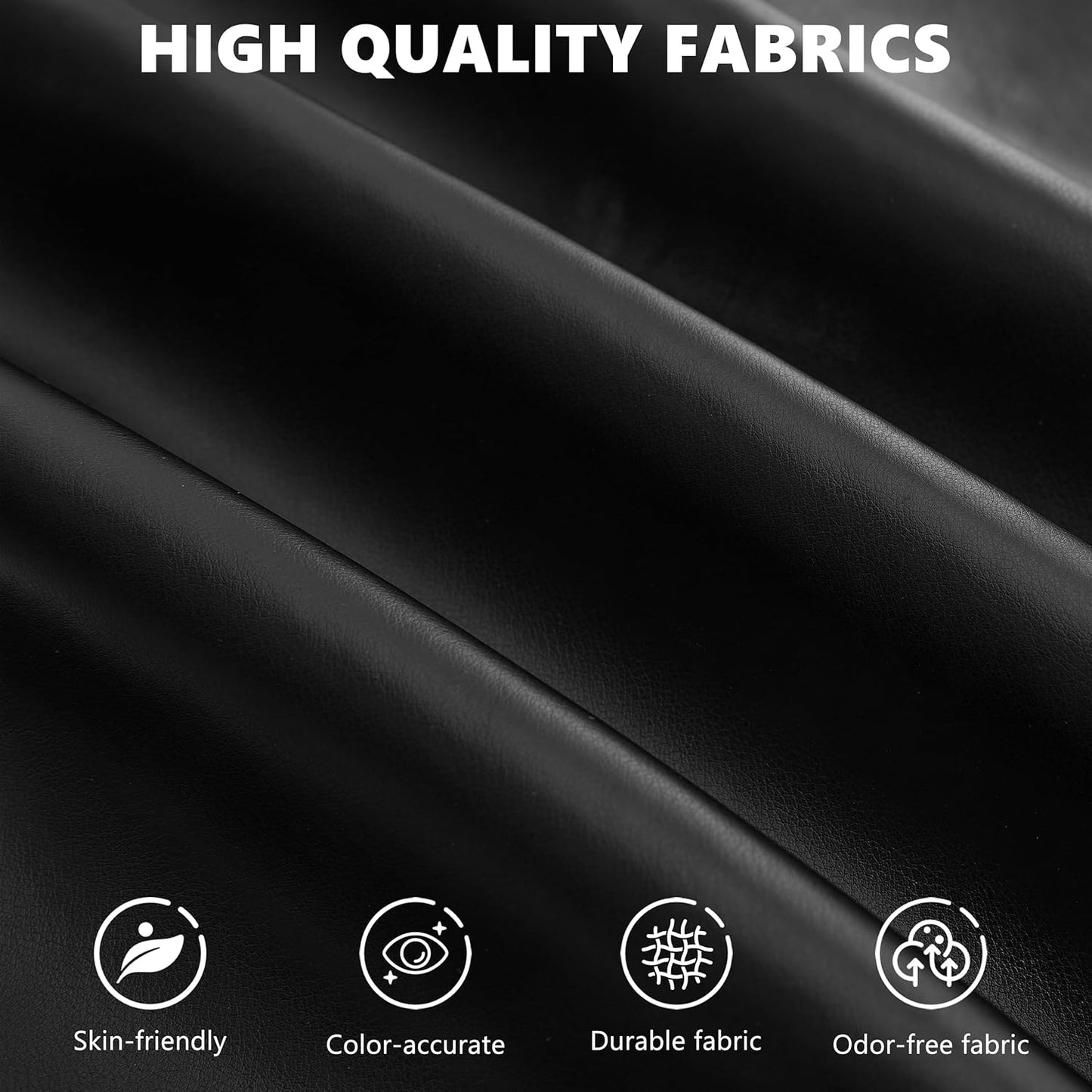 50" Storage Ottoman Bench, Tufted Ottoman with Storage for Living Room, Large End of Bed Ottomans, Modern Entryway Benchs, Window & Bedroom Benches for Foot of Bed (Black)