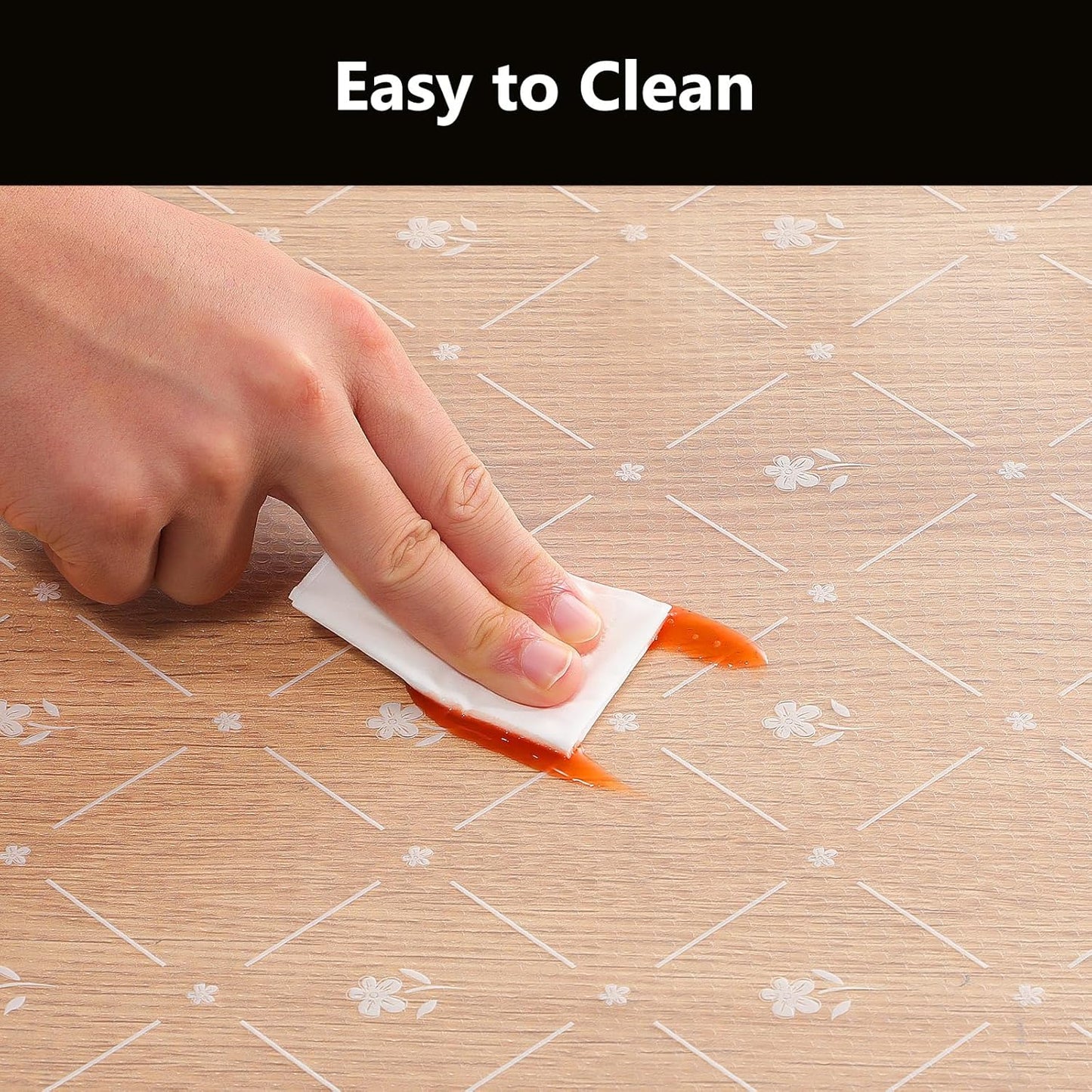 INNOLITES Shelf Liners for Kitchen Cabinets, Non Adhesive Drawer Cabinet Liner, Waterproof Oil-Proof Non-Slip Shelf Liner for Kitchen Pantry Refrigerator 17.7" x 197"