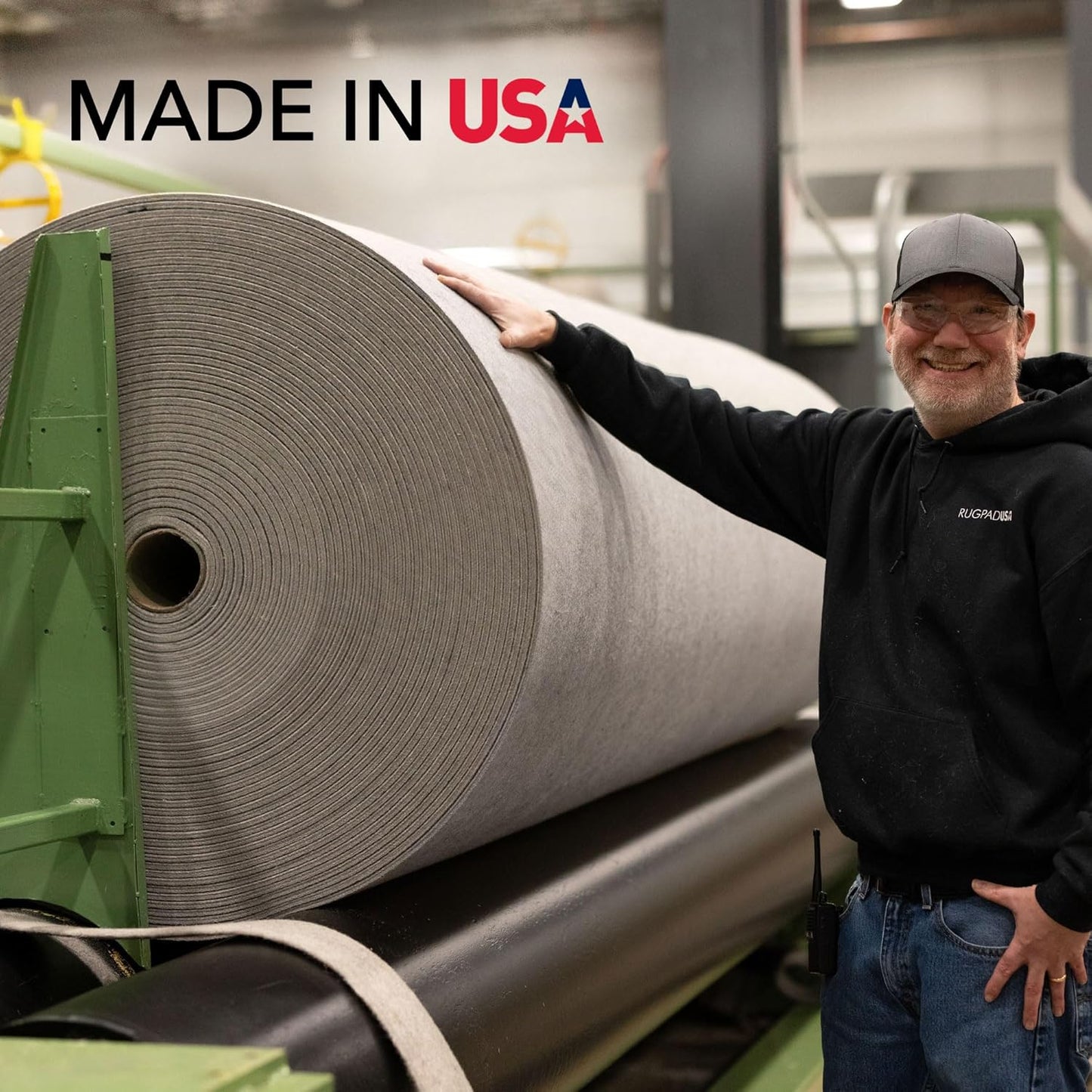 RUGPADUSA - Eco-Plush - 6'x9' - 3/8" Thick - 100% Felt - Extra Cushioned Rug Pad - Available in 3 Thicknesses, Many Custom Sizes
