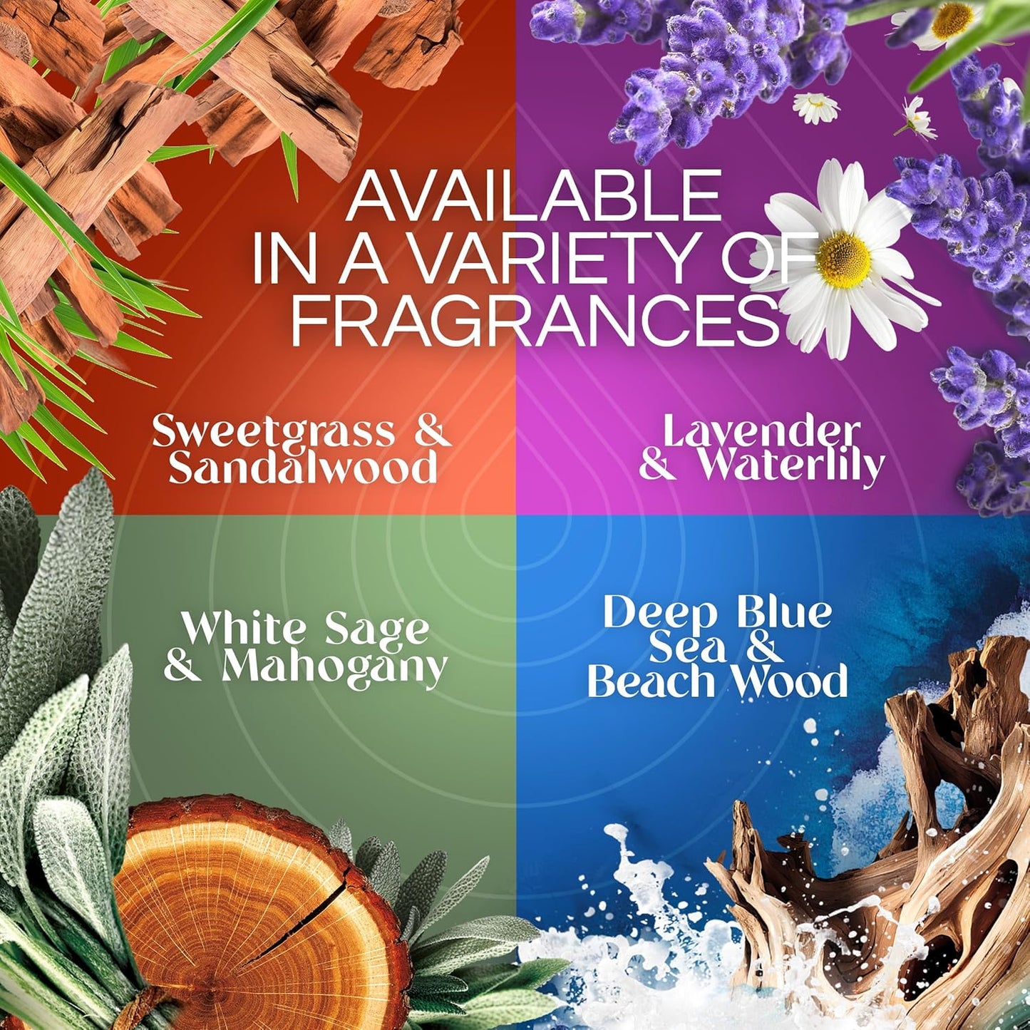 Air Wick Plug In Scented Oil Refills, Blue Sea + Beachwood, Air Fresheners for Home Long Lasting, Room Fresheners,Air Freshener Plug In, Essential Oils, House Essentials for Small + Large Spaces, 5 ct